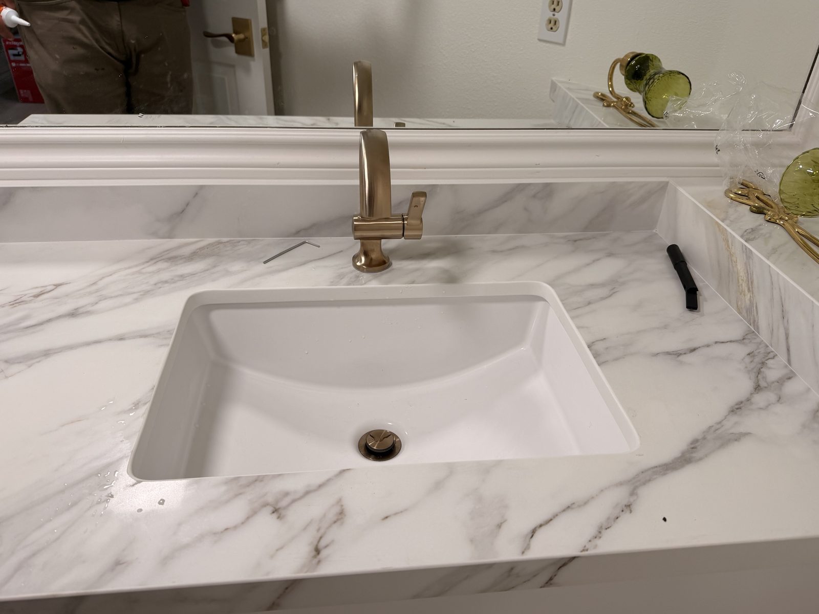 Bathroom faucet and drain detail plumbing remodel