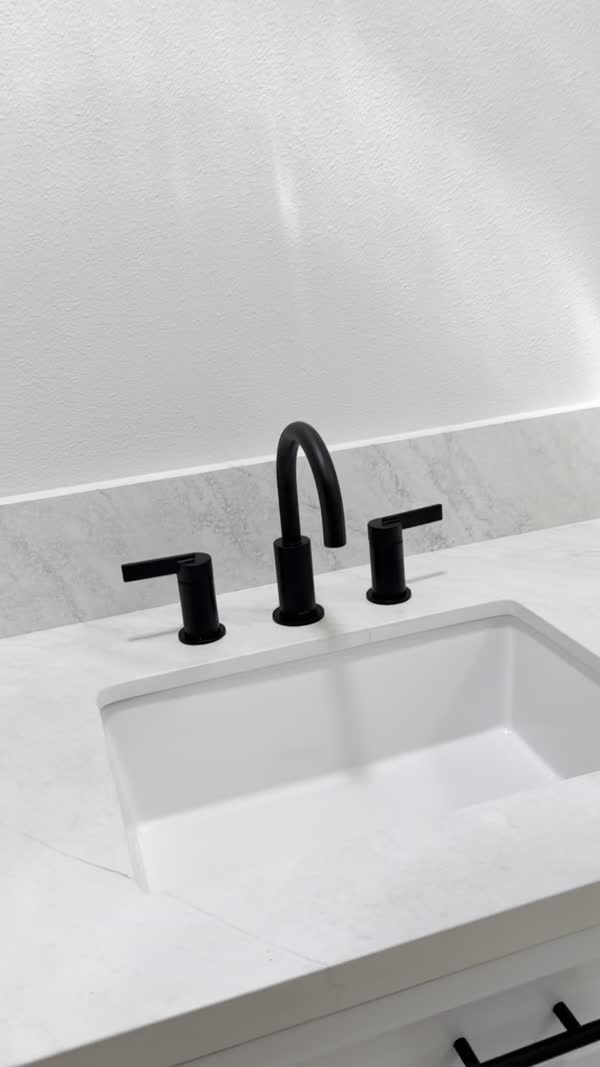 Black matte vanity faucet installation bathroom remodel
