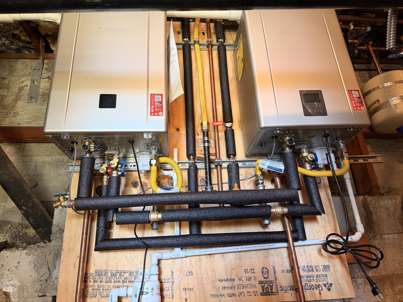 Completed dual tankless water heater system Simi Valley